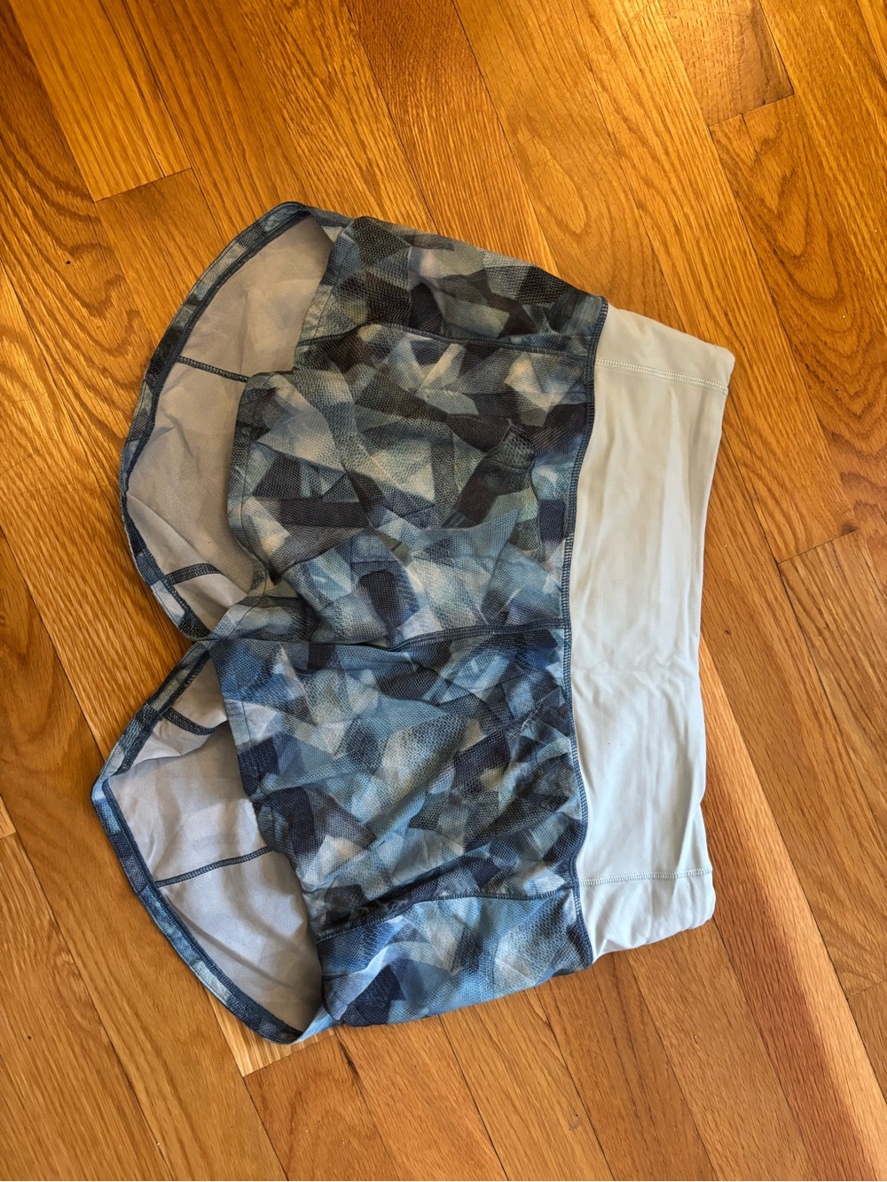 lululemon athletica Blue & Gray Geometric Athletic Shorts